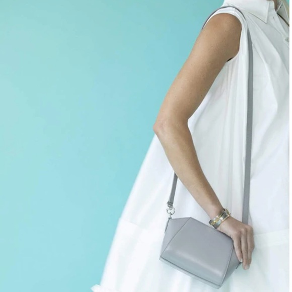 Givenchy Handbags - Givenchy Nano Antigona Leather Crossbody Bag Gray